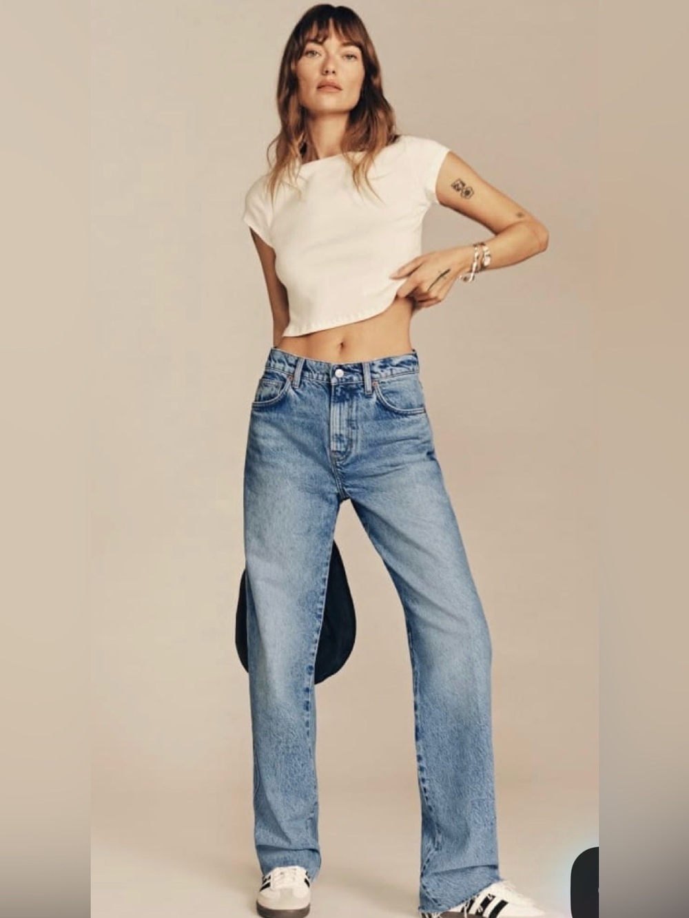 Zara Light Blue Straight Leg Women's Jeans